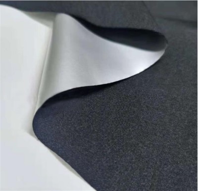 SZ-YF Milk silk four-sided elastic composite silver film Explosion shirt fabric Composition: 95% polyester 5% spandex 100D+40D Weight: 210g 45 degree